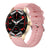 HK33 BT Call Fashion Smart Watch with black and red dial on a pink strap, stylish and functional for everyday use.