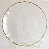 Gold Rimmed Flower Glass Charger Plate