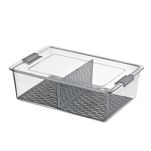 Two-Compartment Fruit & Vegetable Storage Box