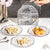6 Pc Flower-Shaped Snack Tray with transparent plates, ideal for serving snacks elegantly.