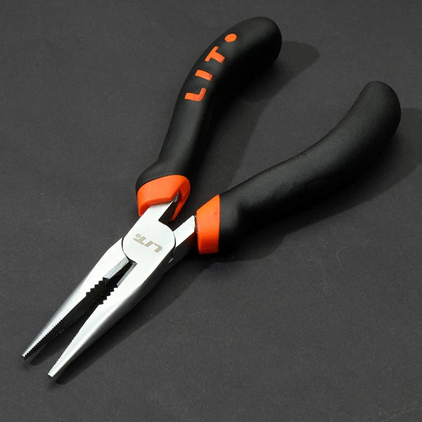 6-inch Long Nose Combination Pliers with ergonomic handles for precision gripping and bending tasks.