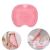 Non Slip Shower Foot Scrubber Massager in pink, designed for easy foot cleaning and exfoliation while showering.