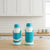 Two 3.2L Large Capacity Double-Wall Vacuum Flasks in vibrant blue color on a kitchen counter.