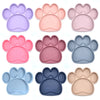 Bear Paw Shape Silicone Baby Feeding Plate Set
