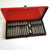 40 Piece Hex Allen Wrench Screwdriver Bit Set displayed in a red case, showcasing various sizes and types of bits.