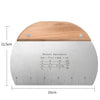 Stainless Steel Flour Sifter Baking Tool with measurement equivalents for accurate baking.