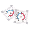 Indoor Outdoor Wall Window Dial Thermometer displaying temperature readings in Celsius and Fahrenheit.