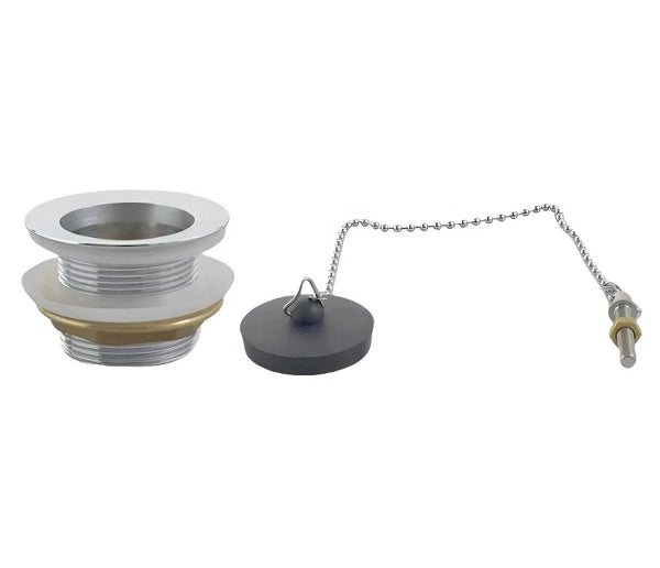 Brass Chromed Pop-Up Bathtub Waste with Plug and Chain for efficient bathroom drainage.
