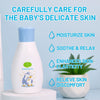 Vitamin E Soothing Baby Massage Oil in a bottle with text highlighting benefits for delicate baby skin.