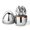 24 Piece Stainless Steel Cutlery Set elegantly displayed in a stylish holder, ideal for dining and special occasions.
