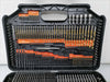 246 Bits Combination Drill Bit Set displayed in a well-organized tool case with various bits and accessories.