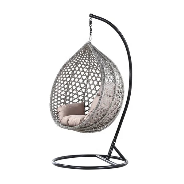 Top Quality Outdoor Magic Rattan Single Sofa Chair in a stylish hanging design, perfect for indoor or outdoor relaxation.