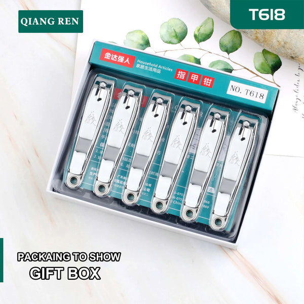 Large Chrome Nail Clipper gift box packaging showcasing multiple precision nail care tools.