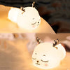 Cute Deer RGB Colorful Pat Control Night Light glowing softly with a serene expression and antlers.