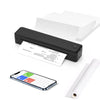 Portable Wireless Thermal Printer printing documents with a smartphone and paper roll.