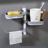 Wall Mounted Rotatable Draining Multi Layer Soap Rack