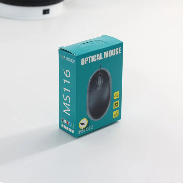 3D Optical LED Ergonomic Wired USB Mouse