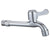 Chrome Zinc Alloy Outdoor Garden Water Valve with a chrome finish and smooth lever for outdoor plumbing.