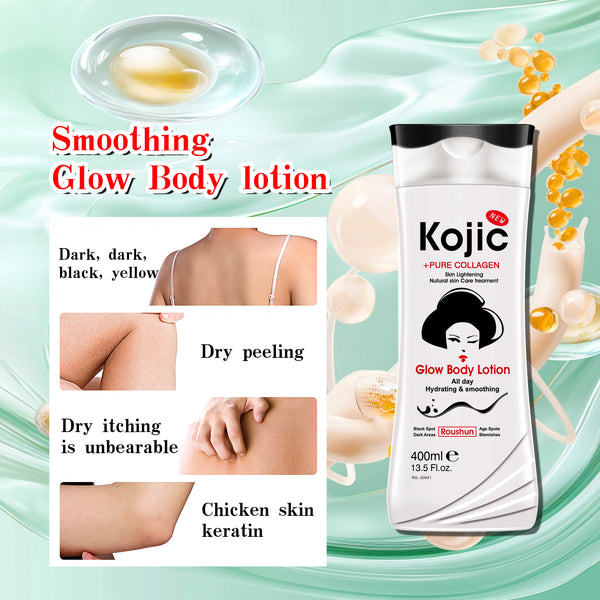 Kojic Pure Moisturising & Nourishing Skincare Lotion for hydration and even skin tone in a 400ml bottle.