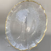 Gold Rimmed Flower Glass Charger Plate