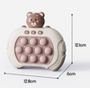 Quick Light Pop Push Toy with tactile buttons and bear design for hand-eye coordination improvement.