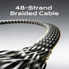 T-Shaped Design Type-C Portable Charging Accessory: 48-Strand Braided Cable showcasing its durable and flexible construction for reliable connectivity.