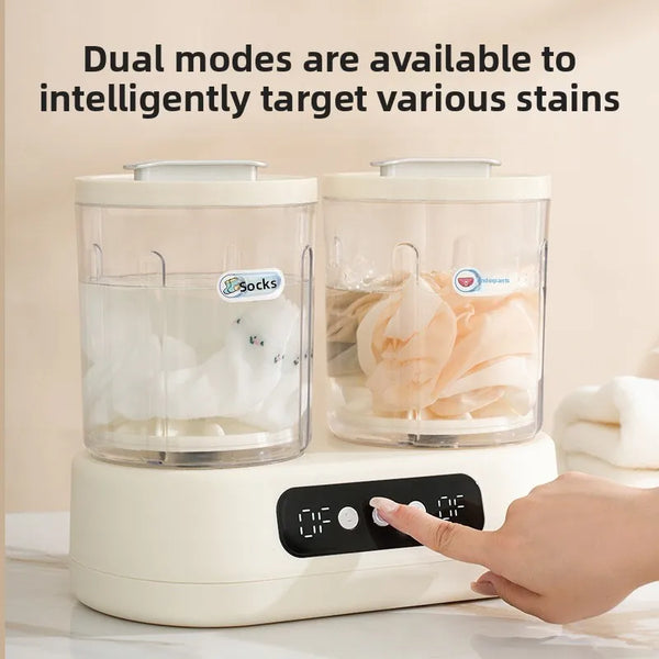 1.5 x L2 Double Cup Automatic Mini Washing Machine