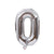 16-Inch Number Aluminum Film Balloon in silver, shaped like the number '0', perfect for celebrations.