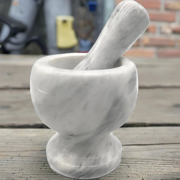 Marble Mortar and Pestle Set