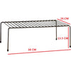 Single Layer Kitchen Metal Shelf Organizer for easy plate and spice jar storage, dimensions 38 CM x 26 CM x 13.5 CM.