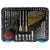 100 Piece Multifunction Drill Bit Kit for Wood Metal and Concrete with various drill bits shown in a storage case.