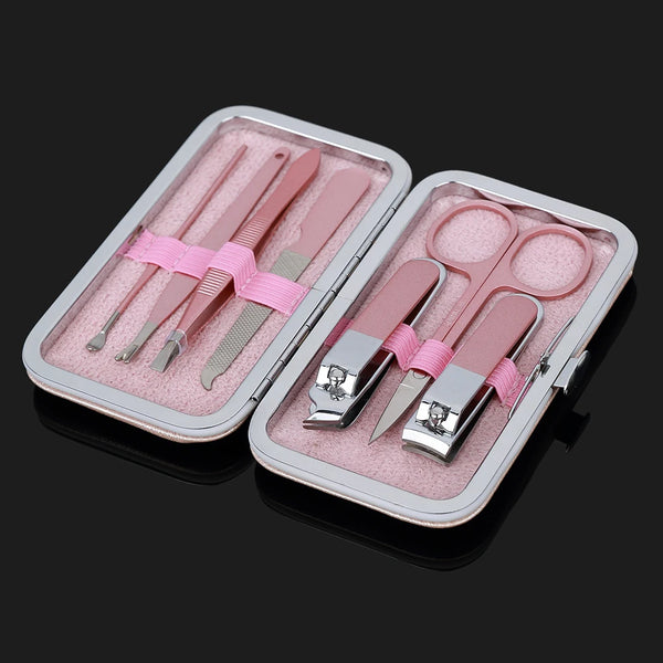 7 Piece Luxury Classic Nail Trimmer Kit with grooming tools in a compact case.