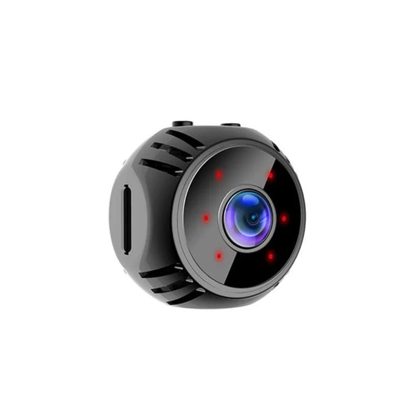 High Definition Mini Wireless WiFi Camera with Night Vision for home surveillance and security monitoring.