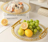 Circular Fruit and Miscellaneous Tray with Gold Plated Edges
