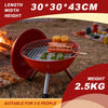 Portable Stainless Steel Charcoal BBQ Grill with skewers and vegetables, perfect for 3-5 people, lightweight and compact.