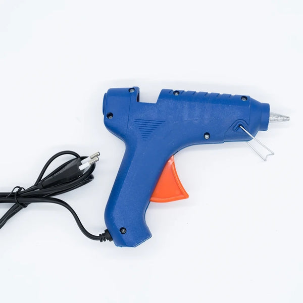 High Quality Adjustable Temperature Hot Melt Glue Gun with blue and orange design for precise adhesive applications.