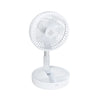 Portable Rechargeable USB Mini Folding Fan in white, compact design for home, office, or travel use.
