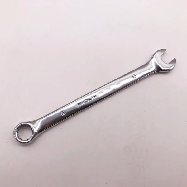 8mm Chrome Vanadium Metric Double End Wrench displayed on a plain background for tool identification.