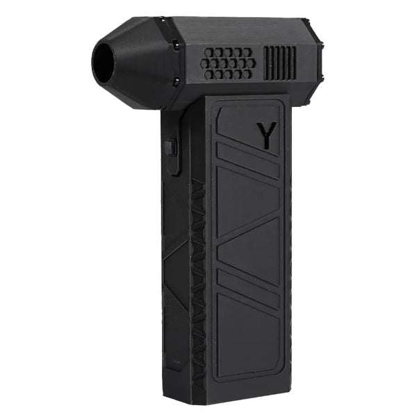 Handheld Turbo Fan Powerful Cordless Air Blower in sleek black design, ideal for cleaning and drying surfaces.
