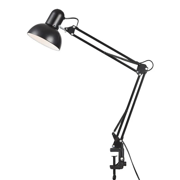 Flexible Adjustable Swing Arm Clip Desk Lamp ideal for precise lighting in workspaces and reading areas.