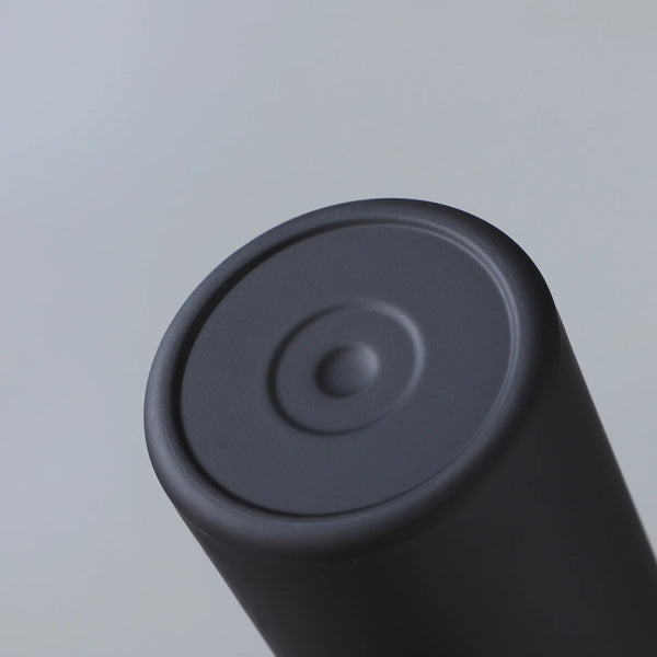 Top view of the 500ml Matte Rubberized Insulated Sports Bottle showing its sleek matte finish.