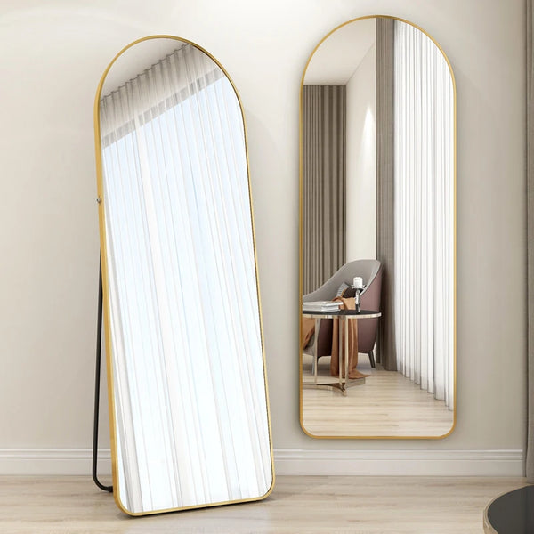 Aluminum Alloy Full Length Arch Floor Mirror