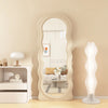 Irregular Wavy Velvet Floor Standing Full Body Mirror