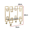 Brass and Black Glass Eliza Bar Cart