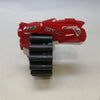 Manual Soft Bullet Toy Blaster with Rotating Drum in vibrant red color, featuring a rotating drum for added fun.