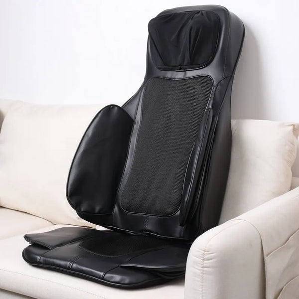 USB Rechargeable Massage Cushion placed on a sofa, designed for ergonomic support and relaxation.