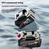 IPX7 waterproof rating for the Wireless Electric Water Gun for Snow Removal & Cleaning, ensuring high safety against water damage.
