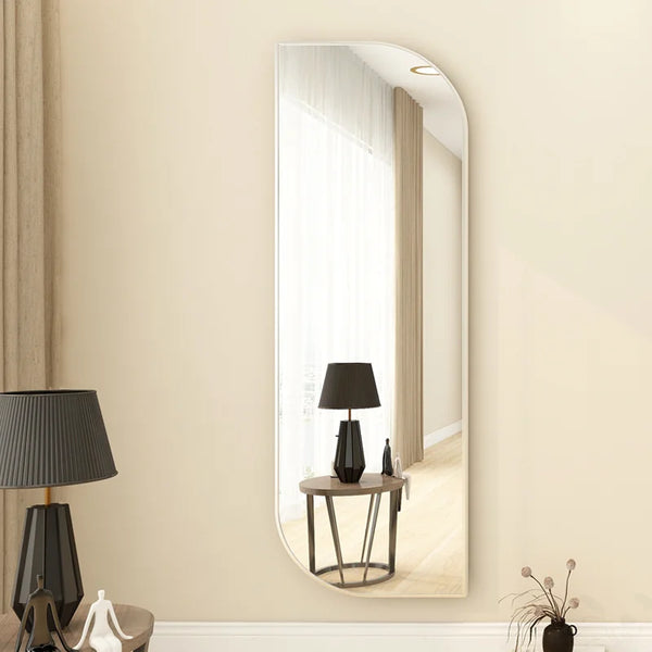 Stainless Steel Frame Willow Leaf Wall Mirror