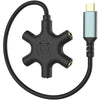 5-in-1 USB-C to 3.5mm Headphone Audio Splitter