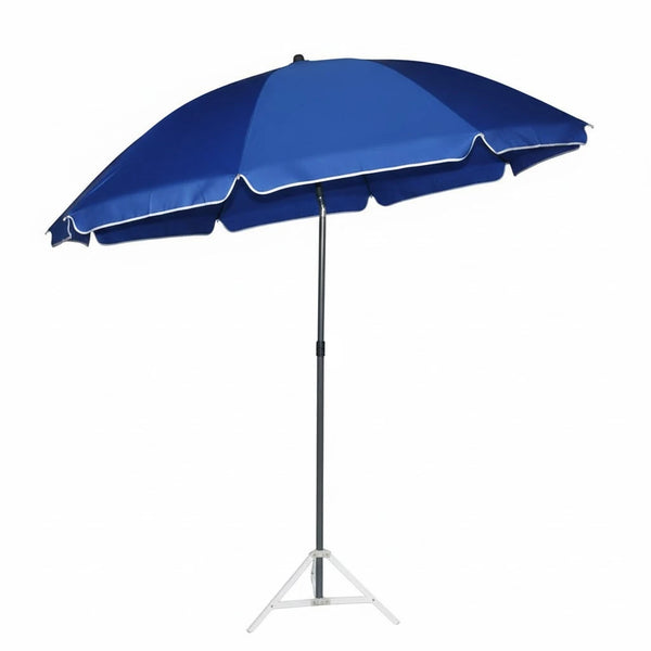 Outdoor Large Manual Beach Umbrella Glass Fiber Ribs